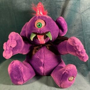 Vintage Halloween Purple People Eater Novelty Electronic Plush